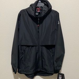 Gerry black full zip hooded light jacket size XL